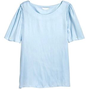 H&M Blue Patterned Blouse, Size 4